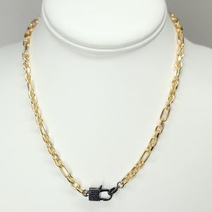 Chic Lock Gold Chain Choker Necklace NEW